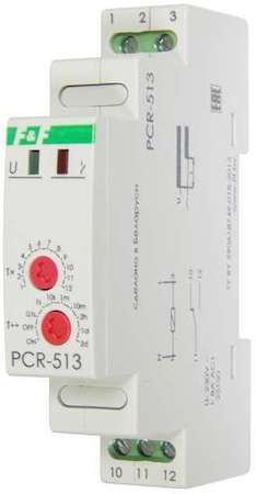 Евроавтоматика F&F Реле времени PCR-513 (задержка вкл. 230В 8А 1перекл. IP20 монтаж на DIN-рейке) F&F EA02.001.003