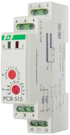 Евроавтоматика F&F Реле времени PCR-515 (задержка вкл. 230В 2х8А 2перекл. IP20 монтаж на DIN-рейке) F&F EA02.001.006