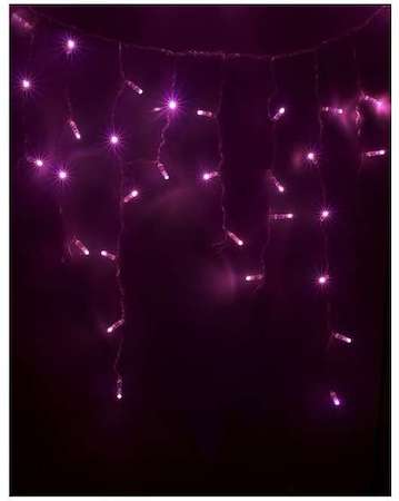 Neon-Night Гирлянда Айсикл "ПЛЕЙ ЛАЙТ" 0.6х2.4м 88LED 7.5Вт 220В IP44 роз.; бел. провод NEON-NIGHT 255-039
