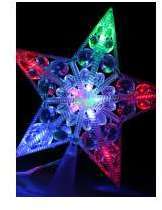 Фото Фигурка "Макушка на елку "Звезда" 10 мигающих светодиодов шнур 2м IP20 Космос KOC_STAR10LED_RGB