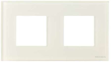 Рамка 2-м Zenit стекло бел. ABB 2CLA227200N3001