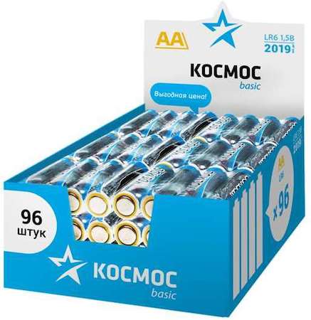 КОСМОС Элемент питания алкалиновый LR6 (уп.96шт) Космос KOCLR6_96BOX