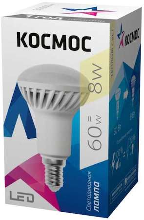 Фото Лампа светодиодная LED R50 8Вт 220В E14 3000К Космос Lksm_LED8wR50E1430