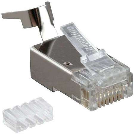 Разъем PLUG-8P8C-U-C6-100 RJ45 (8P8C) под витую пару кат.6 (50/50микродюйм) универс. (для ож и мж кабеля) (уп.100шт) Hyperline 49367