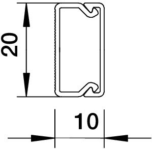 OBO Bettermann Кабель-канал 20х10 L2000 ABS-пластик WDKH-10020RW T без галоген.. бел. OBO 6175377