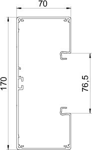 OBO Bettermann Кабель-канал 170х70 L2000 алюминий Rapid 80 GA-S70170RW бел. OBO 6279100