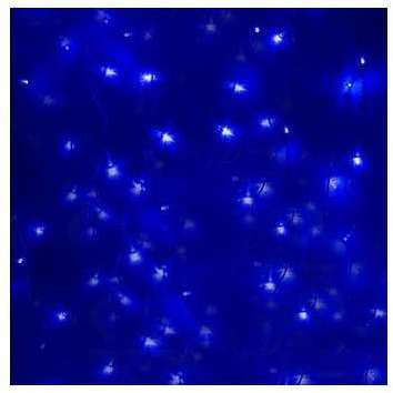 Фото Гирлянда "Светодиодный дождь" с контроллером 1.5х1.5м 144LED син. прозр. провод 12Вт 230В IP20 NEON-NIGHT 235-033