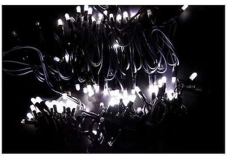 Neon-Night Гирлянда "ДЮРАПЛЕЙ" 20м 200LED 12Вт 220В IP54 мерцающая бел.; черн. провод NEON-NIGHT 315-165