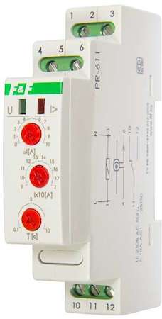 Евроавтоматика F&F Реле тока РR-611-02 (исп.2 (100-190А); с задержкой отключения; монтаж на DIN-рейке 35мм 230В 10А 1P IP20) F&F EA03.004.004