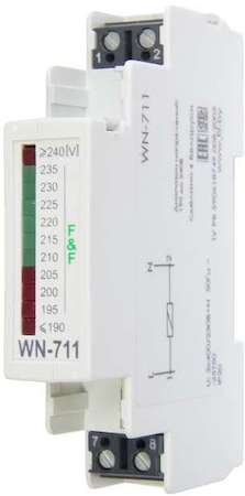 Евроавтоматика F&F Указатель напряжения WN-711 (1ф светодиод. шкала 35мм 230В IP20 монтаж на DIN-рейке) F&F EA04.007.004