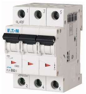 Выключатель автоматический модульный 3п B 40А 4.5кА PL4-B40/3 EATON 293155