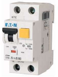 Выключатель авт. диф. тока 1+N С 25/0.1А (AC/DC) 6кА CKN6-25/1N/C/01-A-DE EATON 241546
