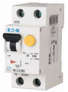 Выключатель авт. диф. тока 1+N В 40/0.03А (AC/DC) 10кА PFL7-40/1N/B/003-A-DE EATON 263559
