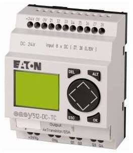 Реле программируемое 24В DC 8 DI 4DO транз. дисплей+клавиатура часы реального времени EASY512-DC-TC10 EATON 104579