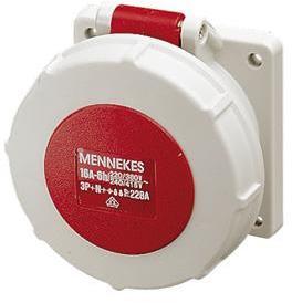 MENNEKES Розетка скрыт. уст. 16А 2P+E прямая безвинт. IP67 Mennekes 1708