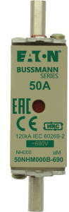 Предохранитель NH 0 AM 50А 500В двойная индикация EATON 50NHM0B