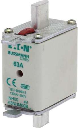 Предохранитель NH 0 AM 80А 500В двойная индикация EATON 80NHM0B