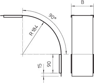 OBO Bettermann Крышка внеш. верт. угла 90град. 150мм DBV 60 150 F DD OBO 7131634