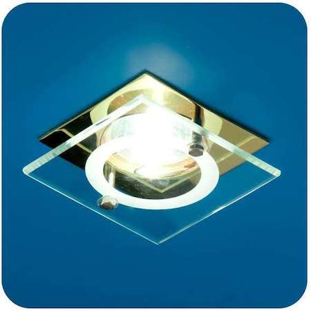 ITALMAC Светильник Quartz 51 4 04 с накладным стеклом квадрат. MR16 зол. ИТАЛМАК IT8061