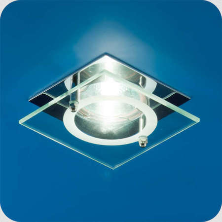 ITALMAC Светильник Quartz 51 4 05 с накладным стеклом квадрат. MR16 хром ИТАЛМАК IT8062