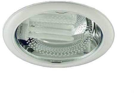 ITALMAC Светильник Downlight 226 03 01 круглый встраиваемый для компакт. люм. лампы 2х26Вт E27 со стеклом бел. ИТАЛМАК IT8144