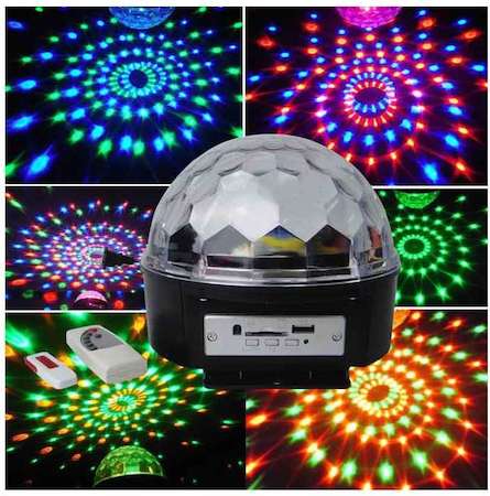 Neon-Night Лампа светодиодная "Диско-шар" RGB 220В с пультом ДУ и Bluetooth IP20 NEON-NIGHT 601-257