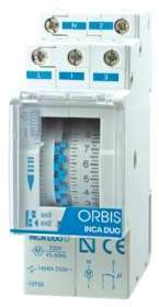 ORBIS Реле времени модульное суточное INCA DUO QRD шаг 15мин с рез. Orbis OB330232