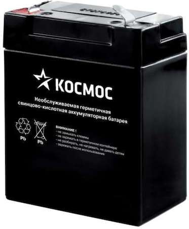 КОСМОС Аккумулятор 4В 2А.ч для фонарей 2008L - LED 118LED Космос KOCAccu4V2Ah