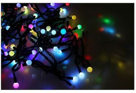 Neon-Night Гирлянда "LED - шарики" 10м 80LED мульти 10Вт 220В IP44 NEON-NIGHT 303-589