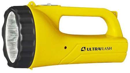 Фонарь LED3816SM (аккум 220В желт. 9LED 2 режима SLA) Ultraflash 12859