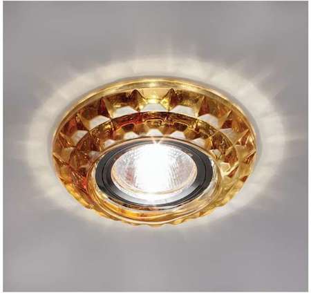 ITALMAC Светильник Bohemia LED 51 1 73 1х50Вт GU5.3 IP20 декор. огран. стекло со светодиод. подсветкой MR16 зол. ИТАЛМАК IT8526