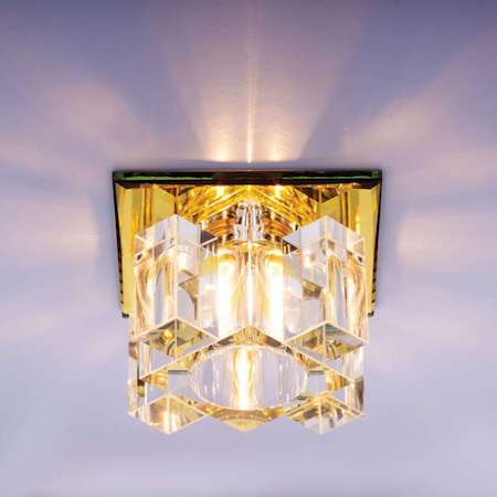 ITALMAC Светильник Bohemia 220 11 73 1х75Вт G9 IP20 декор. огран. стекло зол. ИТАЛМАК IT8324