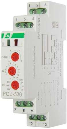 Евроавтоматика F&F Реле многофункциональное PCU-530 (1 модуль; монтаж на DIN-рейке 100-264В AC/DC 3х8А 3NO/NC IP20) F&F EA02.001.025