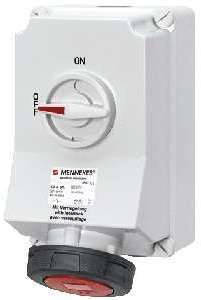 MENNEKES Розетка настенная DUO 4п 63А 400В IP67 мех. блок Mennekes 5110A