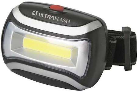 Фонарь налобный LED 5380 (3Вт COB LED 3 режима черн. пласт. пакет) Ultraflash 12870