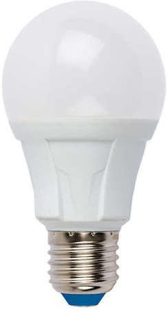 Лампа светодиодная LED-A60 8W/WW/E27/FR грушевидная PLP01WH форма "А" мат. серия "ЯРКАЯ" свет теплый бел. 3000К упак. картон Uniel UL-00001522