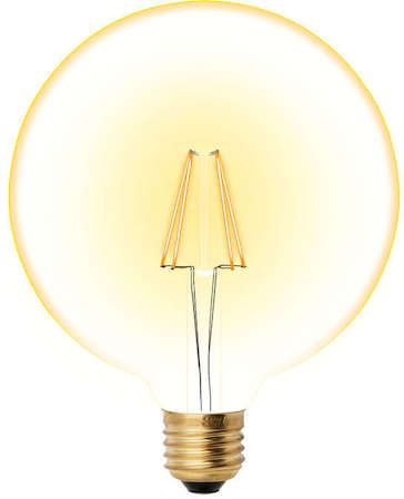 Лампа светодиодная LED-G125-8W/GOLDEN/E27 GLV21GO Vintage форма "шар" зол. колба упак. картон Uniel UL-00002358