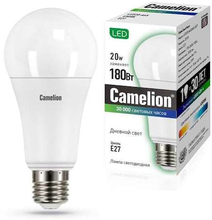 Лампа светодиодная LED20-A65/865/E27 20Вт 220В Camelion 13166