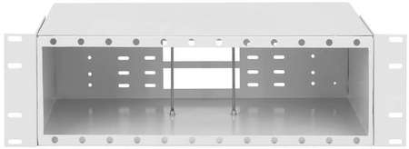 Кросс оптический 19дюйм 3U до 96 SC/FC портов или 192 LC портов стальной сер. неукомплект. NIKOMAX NMF-RP96-BLANK-WS-3U-GY