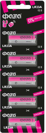 ФАZA Элемент питания алкалиновый для пультов сигнализаций LR 23A Alkaline BL-5 (уп.5шт) ФАZА 4895205003248