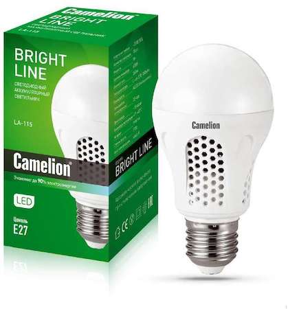 Светильник LA-115 аккумуляторный с цоколем E27 18LED Li-ion 220В Camelion 13151