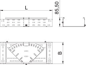 OBO Bettermann Угол для лотка регулируемый 500х85 RBMV 850 FT OBO 6040610