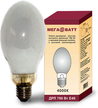 Лампа газоразрядная ртутная ДРЛ 700 E40 (15) МЕГАВАТТ 03062