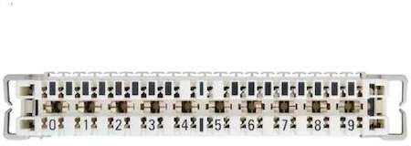 NIKOMAX Плинт 10пар. кат.3 (класс С) 16МГц KRONE размыкаемый маркировка 0….9 крепл. под кронштейн бел. (уп.10шт) NIKONAX NMC-PL10-DC-10