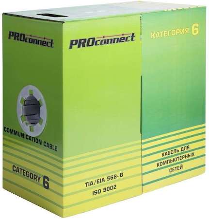 Кабель UTP 4х2х23AWG кат.6e (уп.305м) PROCONNECT 01-0051