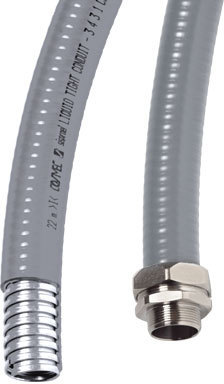 ДКС 6070-40 Металлорукав DN 40мм в гладкой ПВХ изоляции, Dвн 40,0 мм, Dнар 48,0, 25 м, цвет серый