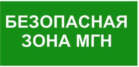 Знак безопасности BL-3015.E68: "Безопасная зона для МГН” Белый Свет a17977