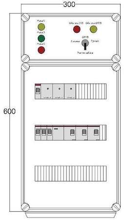 Щит управления электрообогревом HR 3х2800 3хD330 (с терморег. и датч. темп.) ПСО DEVIbox DBR155