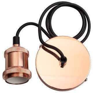 Jazzway Патрон с проводом RETRO PLC 01 E27 230V/1M Rose gold JazzWay 5015975