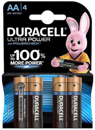 Элемент питания алкалиновый LR6-4BL Ultra Power (блист.4шт) Duracell Б0038761